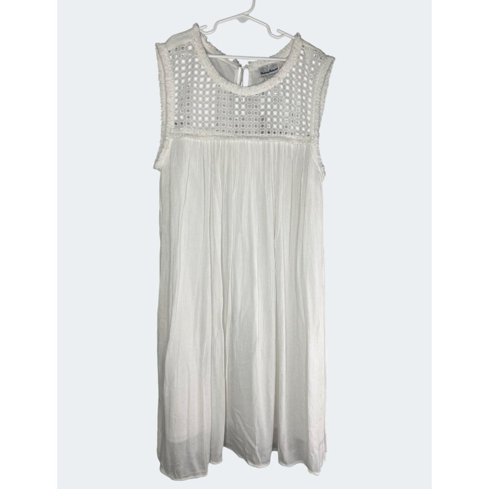 Tommy Bahama Womens Crinkle Rayon Sleeveless Dress Casual Beachwear Size Large - Picture 13 of 16